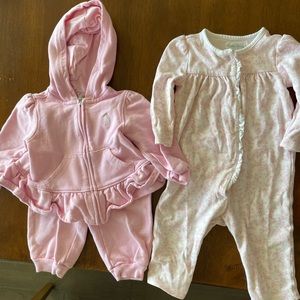 Ralph Lauren Bundle- Jogging Suit and Layette Romper (9month)